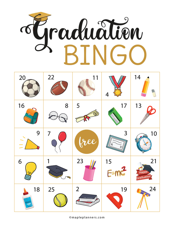 Image for Graduation Bingo Cards Free Printable