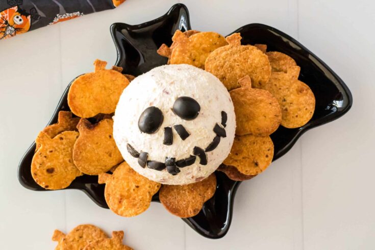 Image for Jack Skellington Cheese Ball with Pumpkin Tortilla Chips 