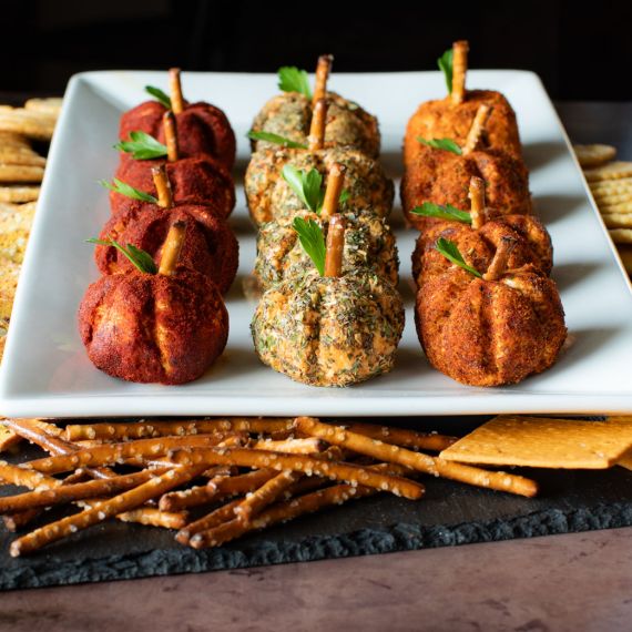 Image for Sun Dried Tomato Chipotle Pumpkin Shaped Cheese Balls