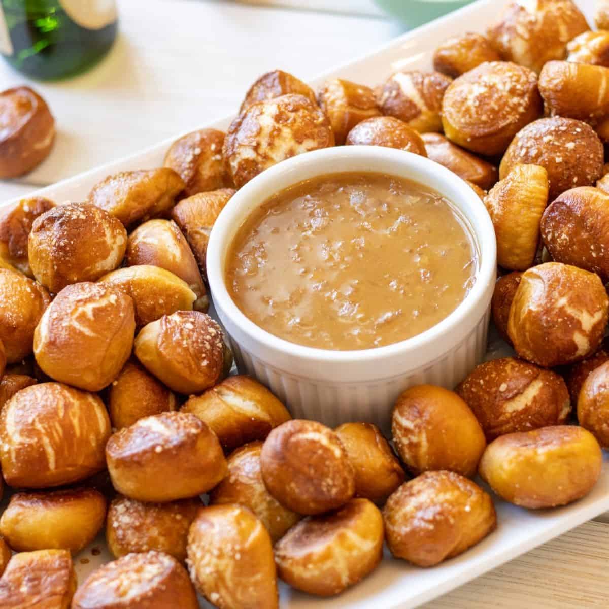 Image for Soft Pretzel Bites with Champagne Honey Mustard Dip