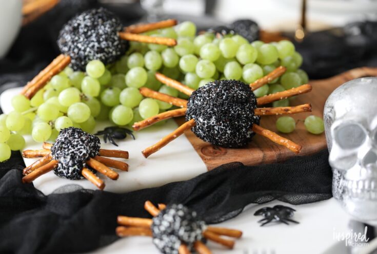 Image for Spider Cheeseballs for Halloween 