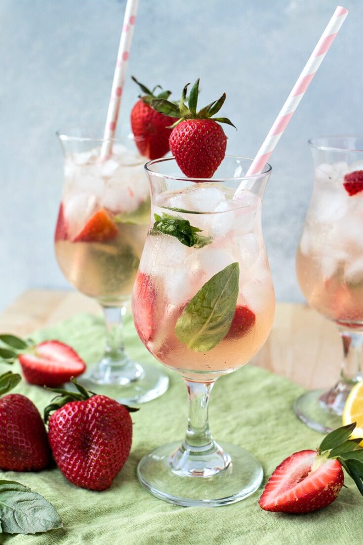 Image for Strawberry Basil Vodka Punch