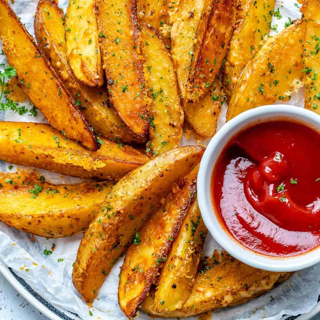 Image for Garlic Parmesan Baked Potato Wedges