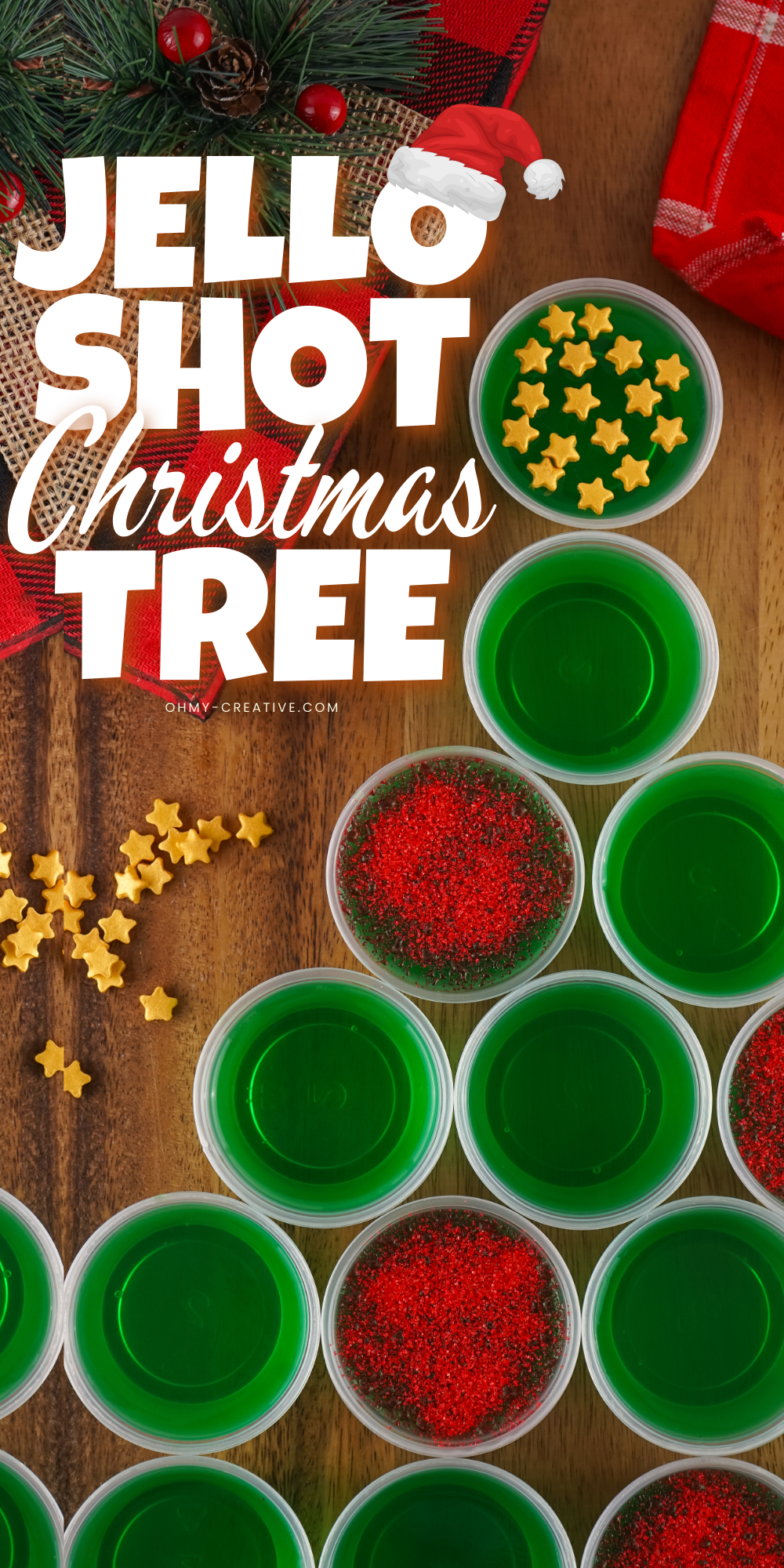 An image of Jello Shot Christmas Tree, you can make this Christmas!