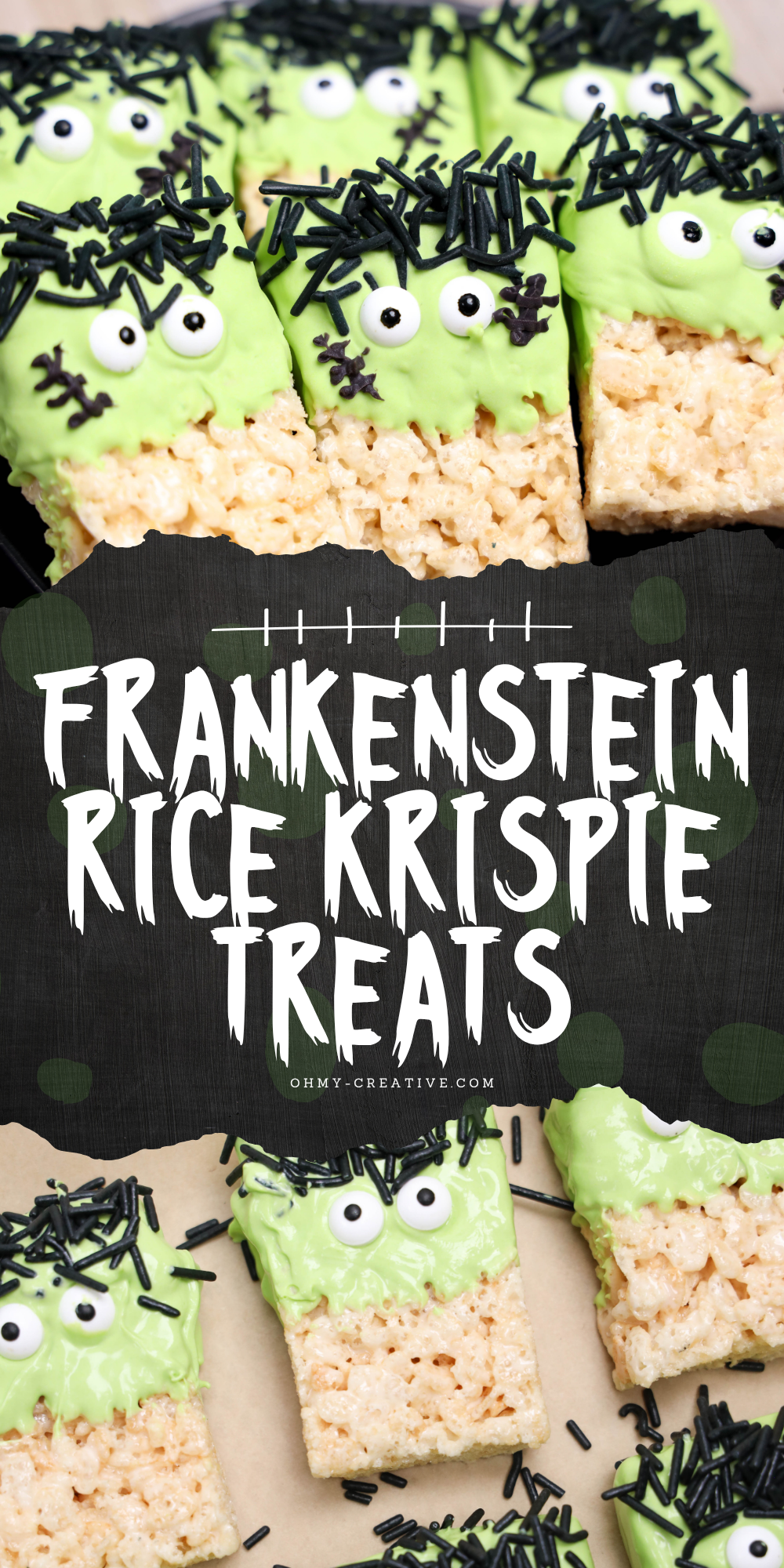Frankenstein Rice Krispies Treats