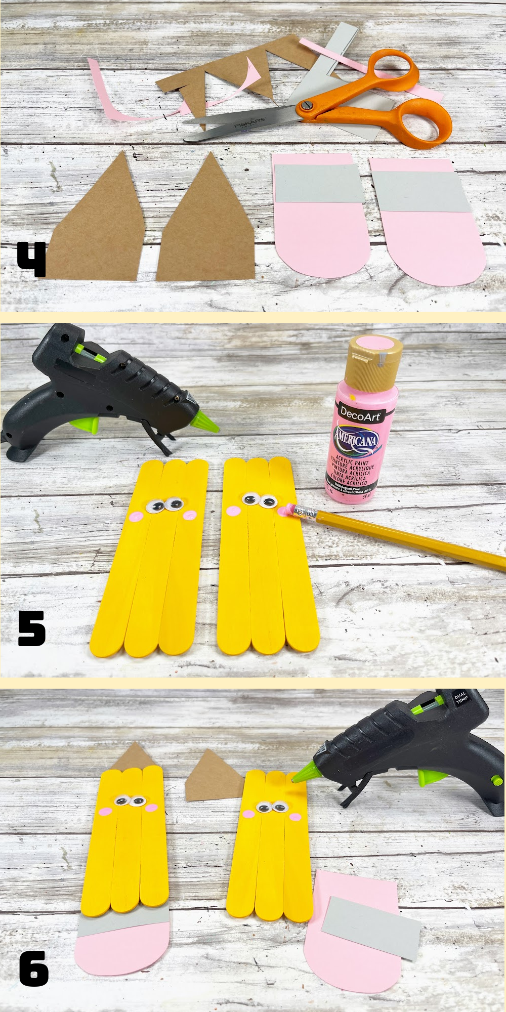 Step by step instructions for popsicle craft.