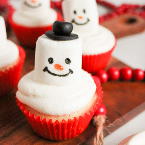 An image of Snowman Cupcakes.