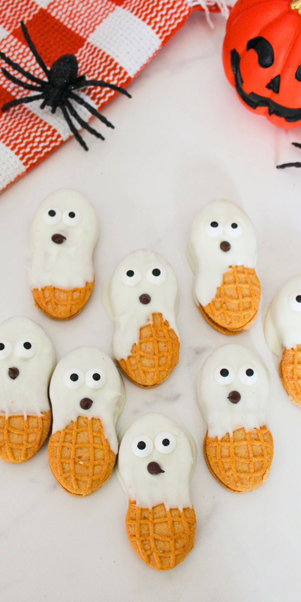 An image of Nutter Butter Ghost Cookies.