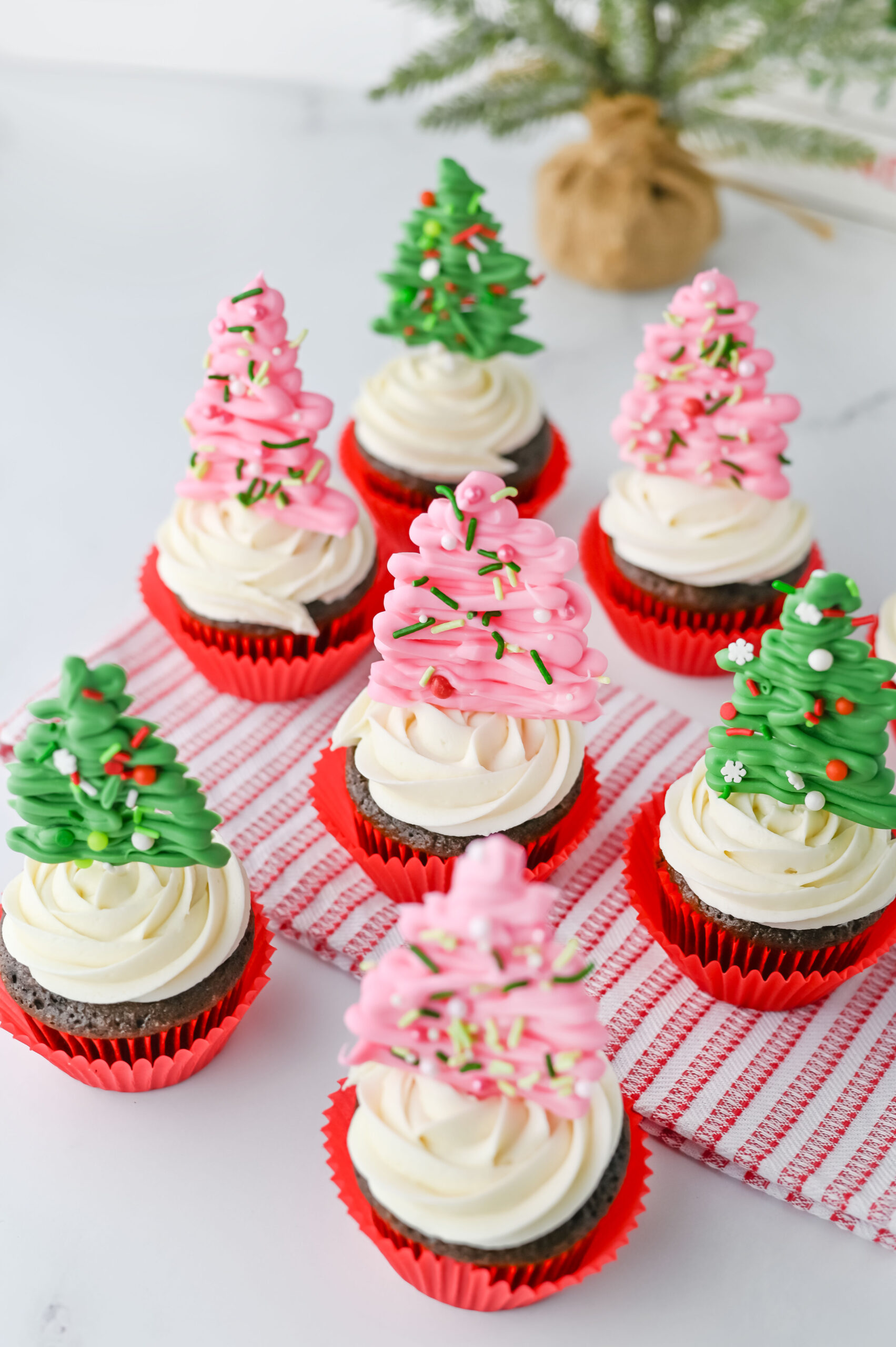 An image of Christmas Tree Cupcake.