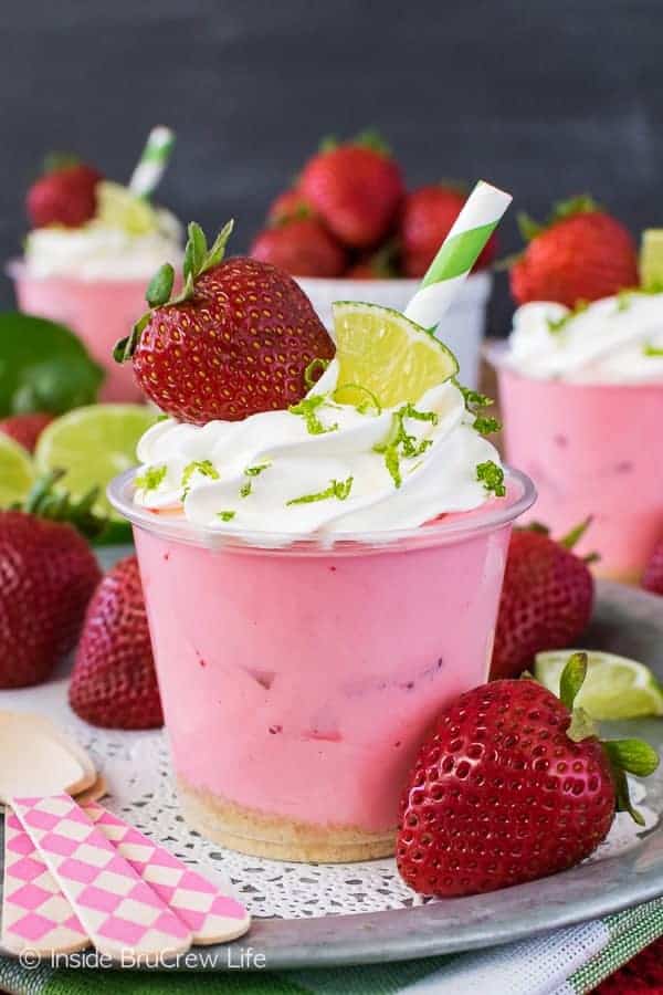 Image for No Bake Strawberry Daiquiri Cheesecake Parfaits