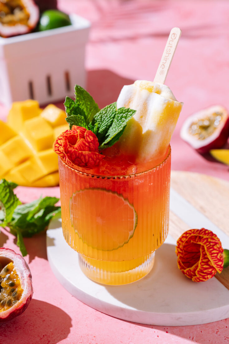 Image for Tropical Punch No-jito (Hibiscus Mango Mojito Mocktail)