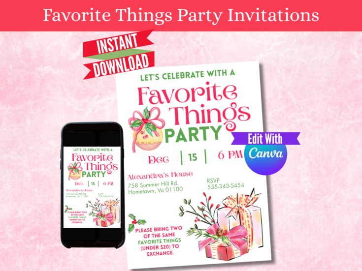 Image for Favorite Things Party Invitations 